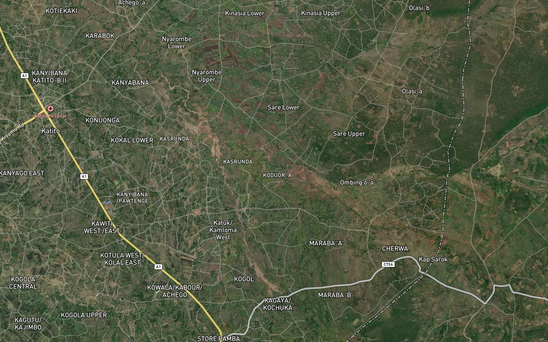 Satellite map of the Tolitet