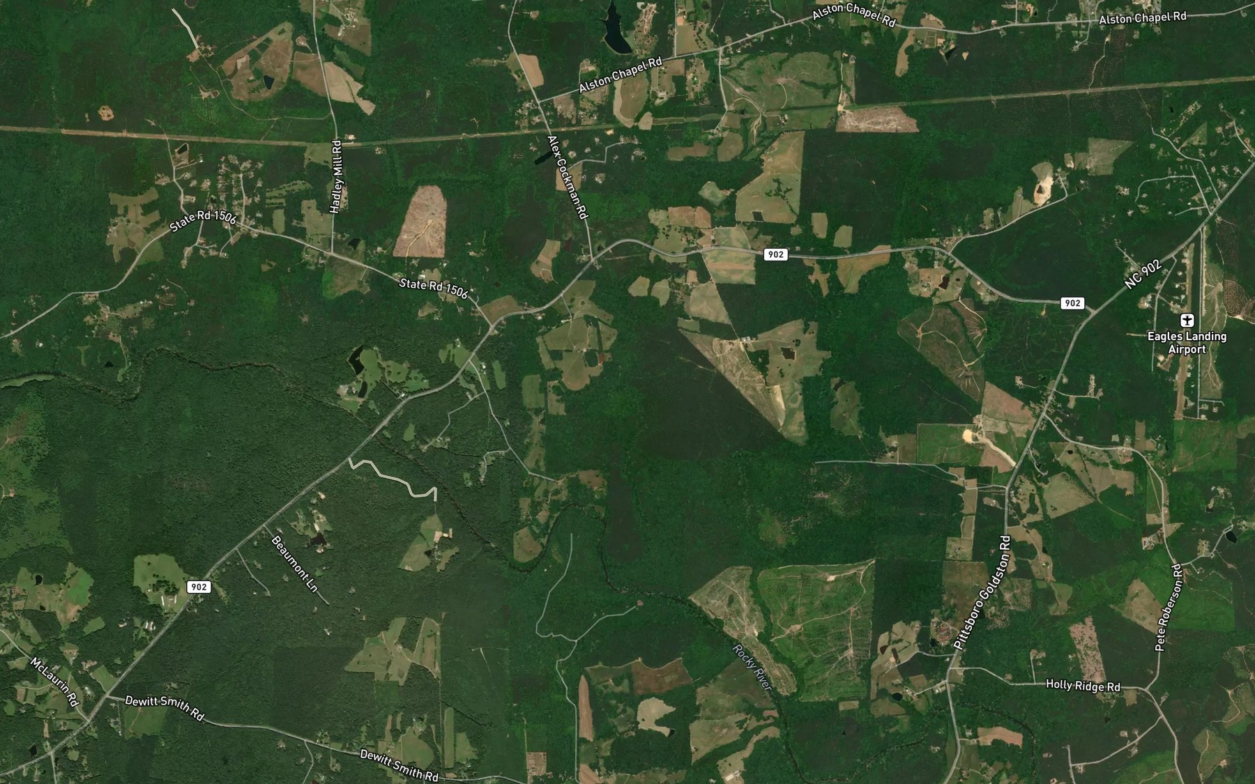 Satellite map of the Long Branch