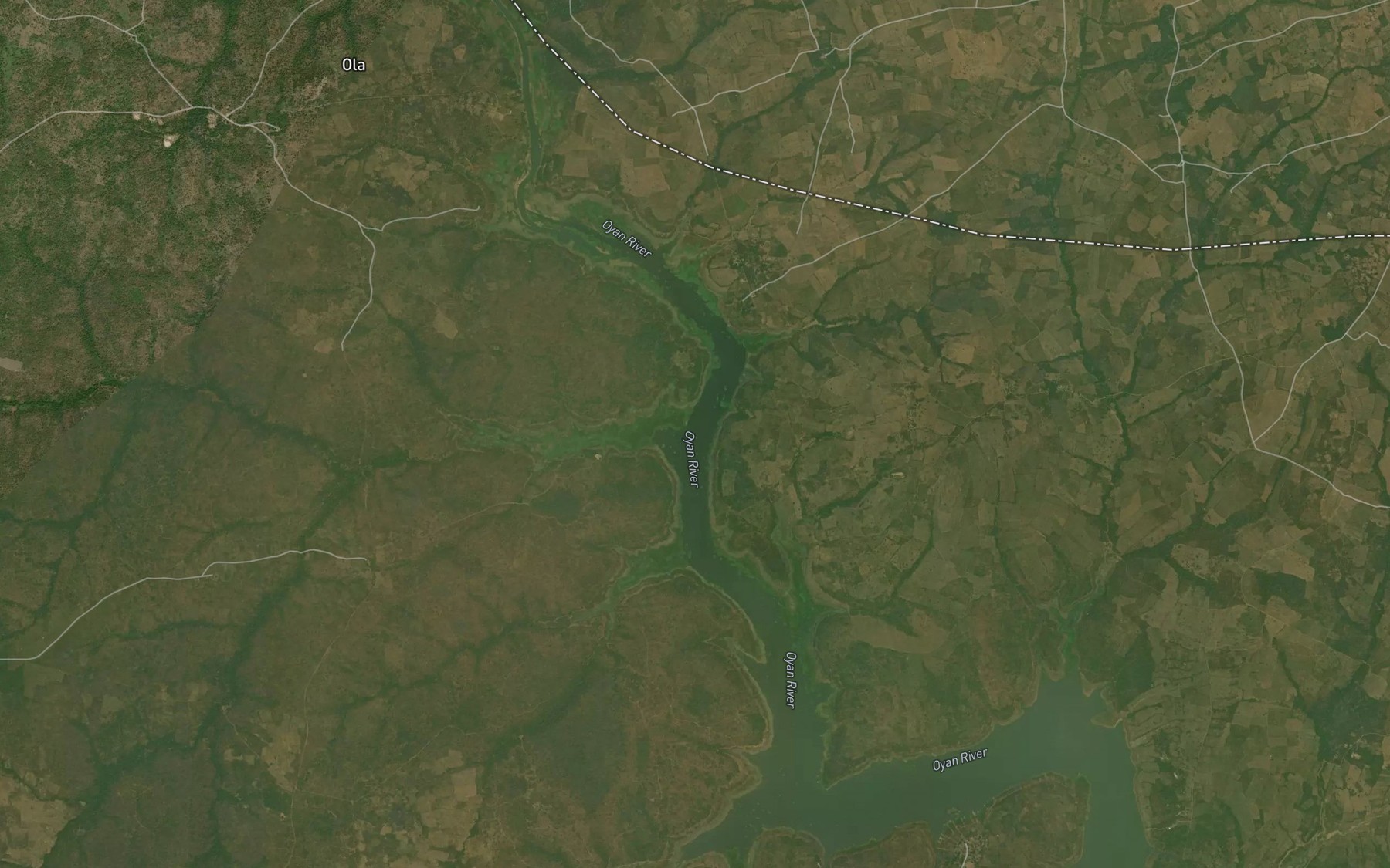 Satellite map of the River Apa