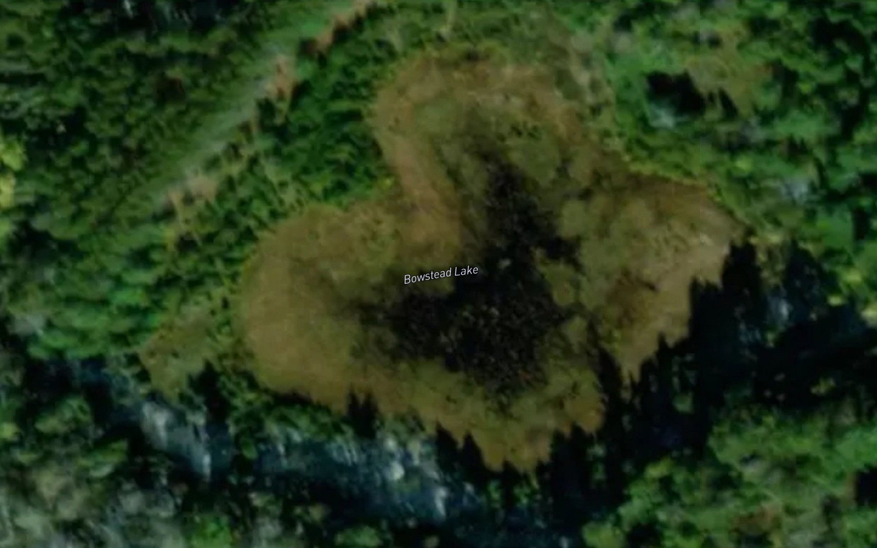 Satellite map of the Bowstead Lake