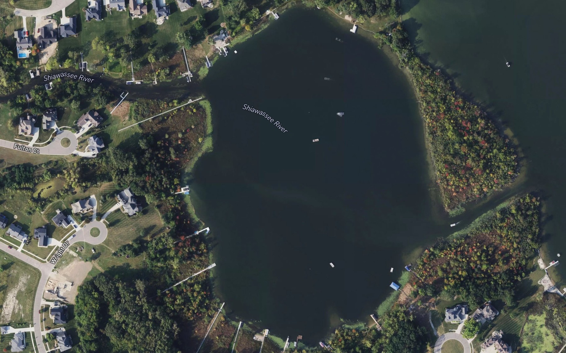 Satellite map of the Tupper Lake