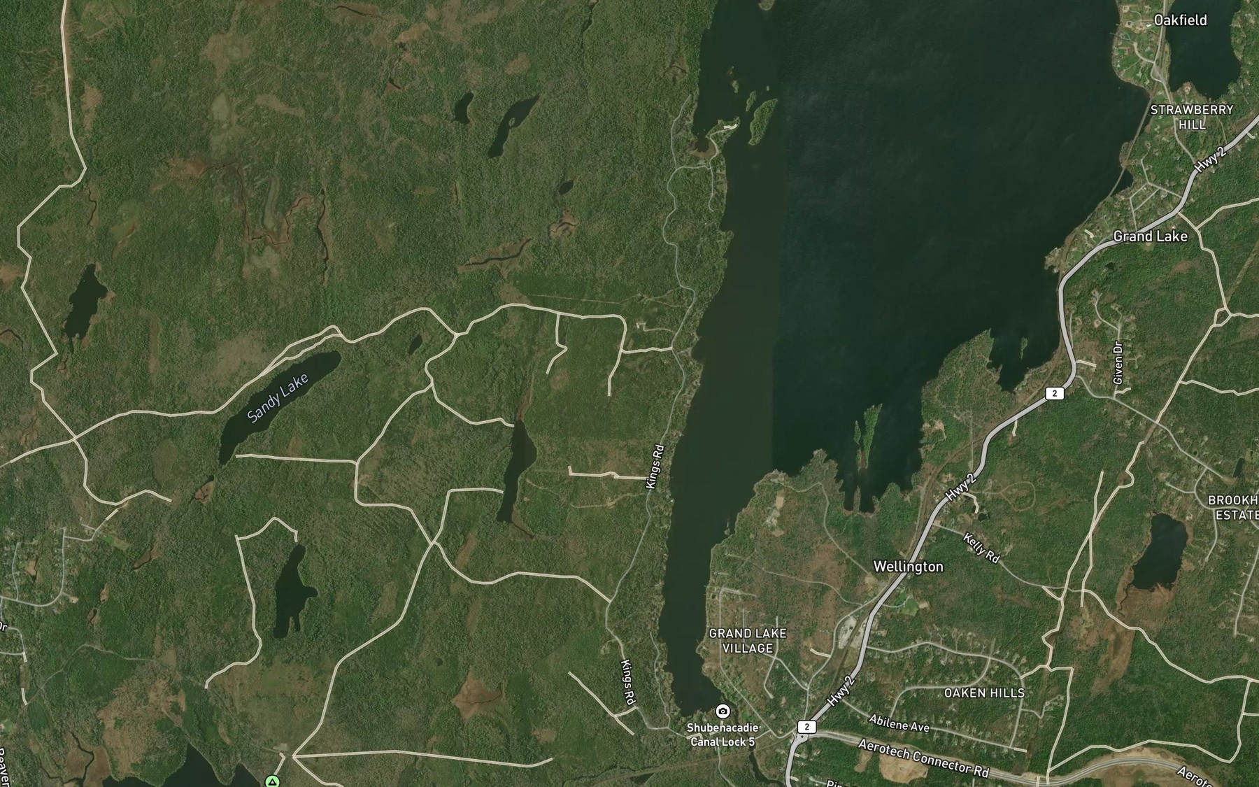 Satellite map of the Kings Deadwaters
