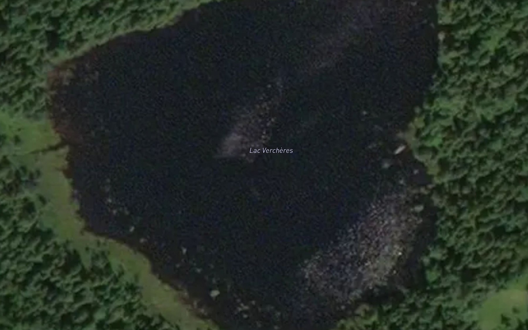 Satellite map of the Lac Vercheres