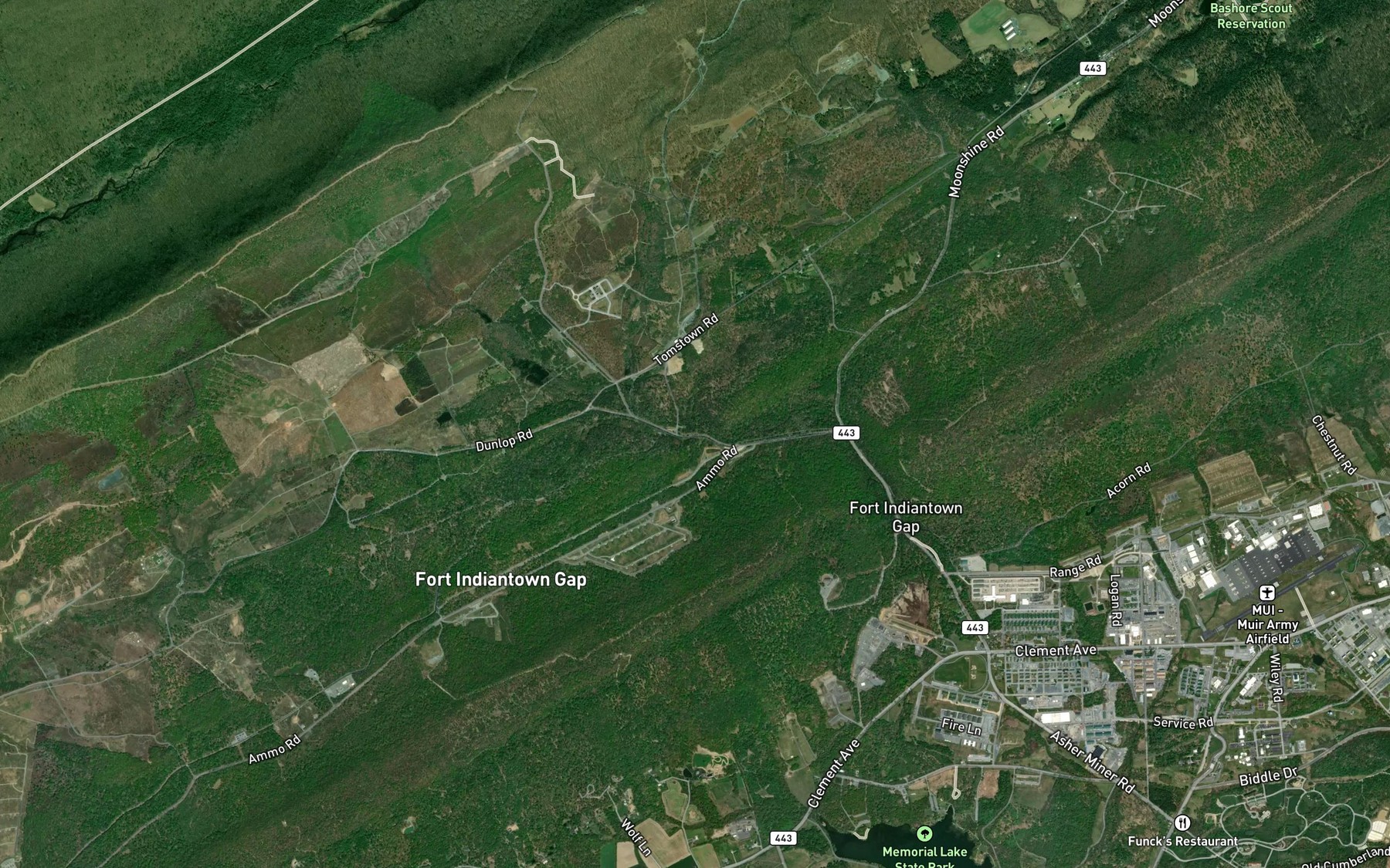 Satellite map of the Saint Joseph Springs