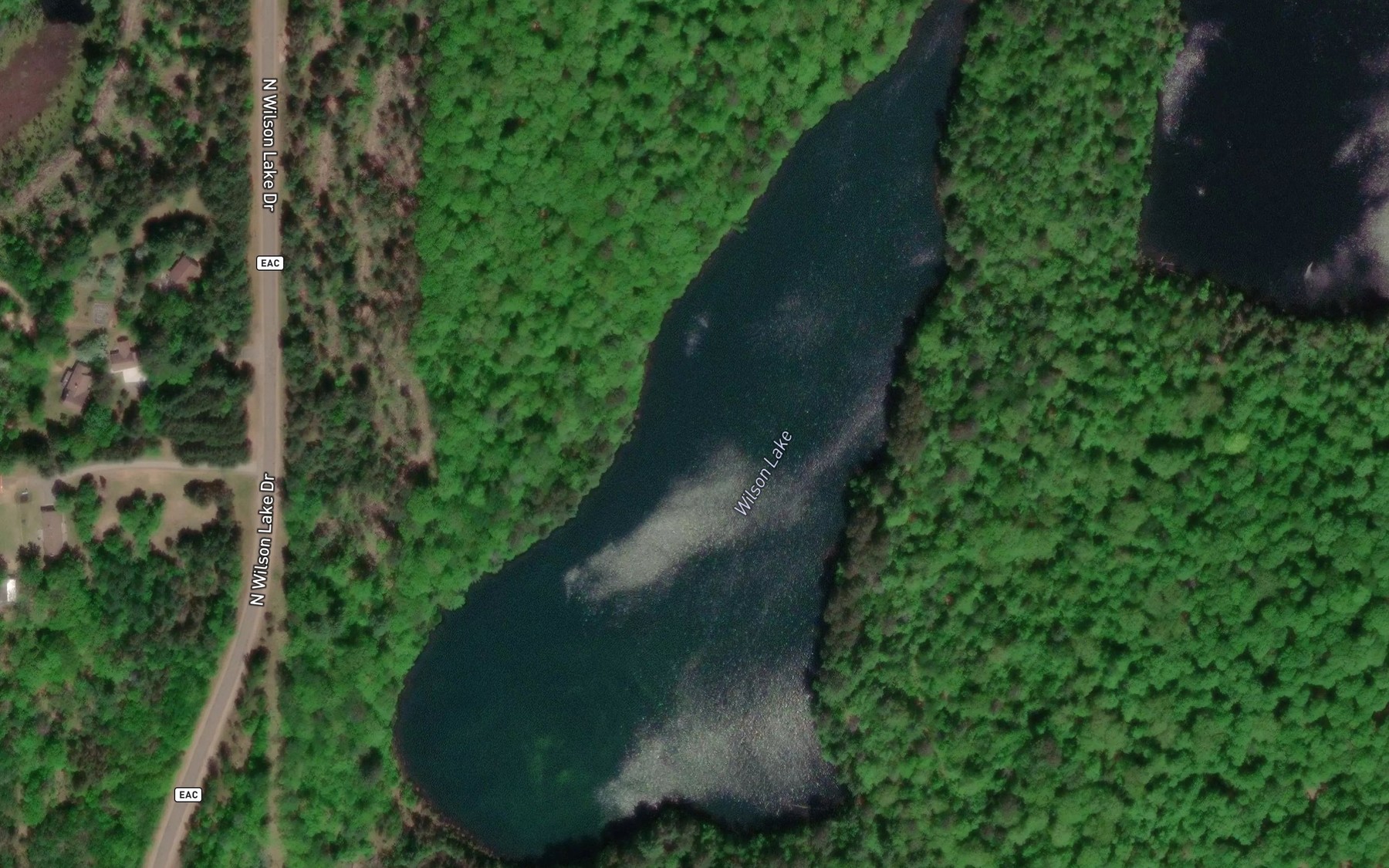 Satellite map of the Wilson Lake