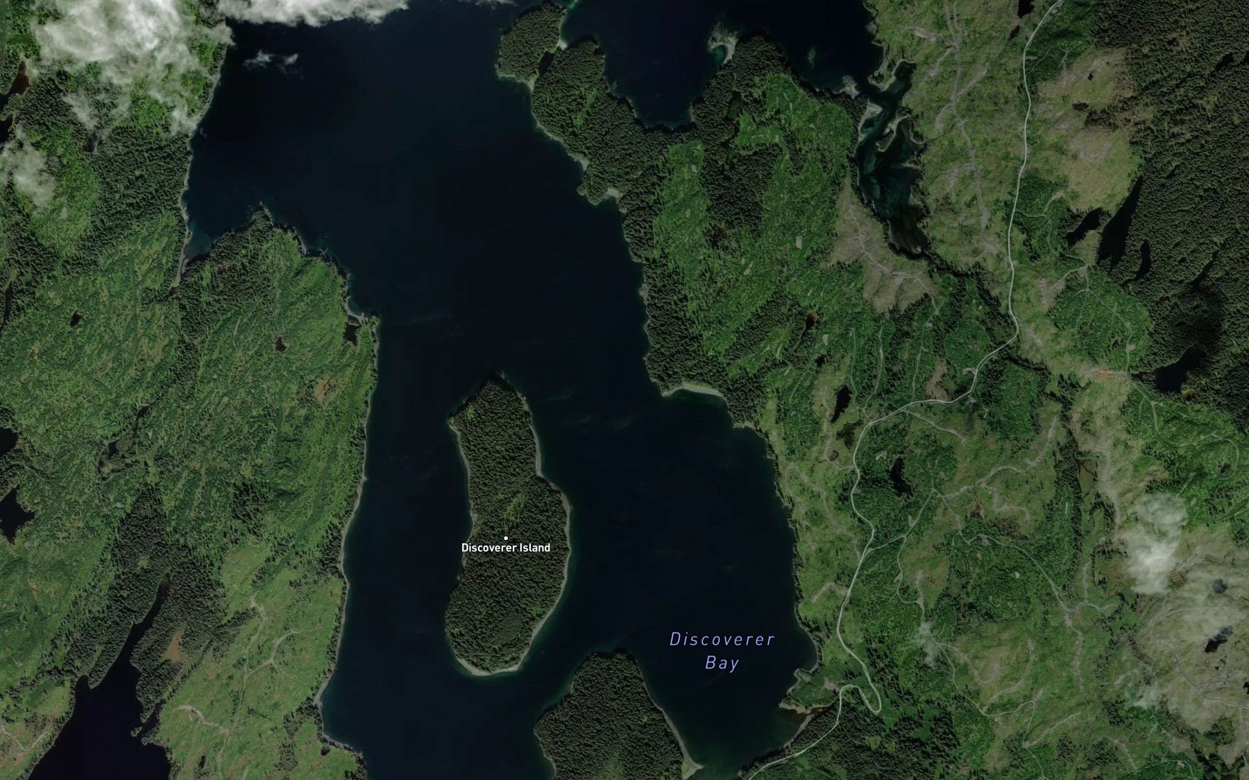 Satellite map of the Discoverer Bay