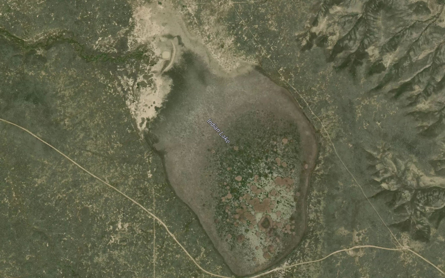 Satellite map of the Indian Lake