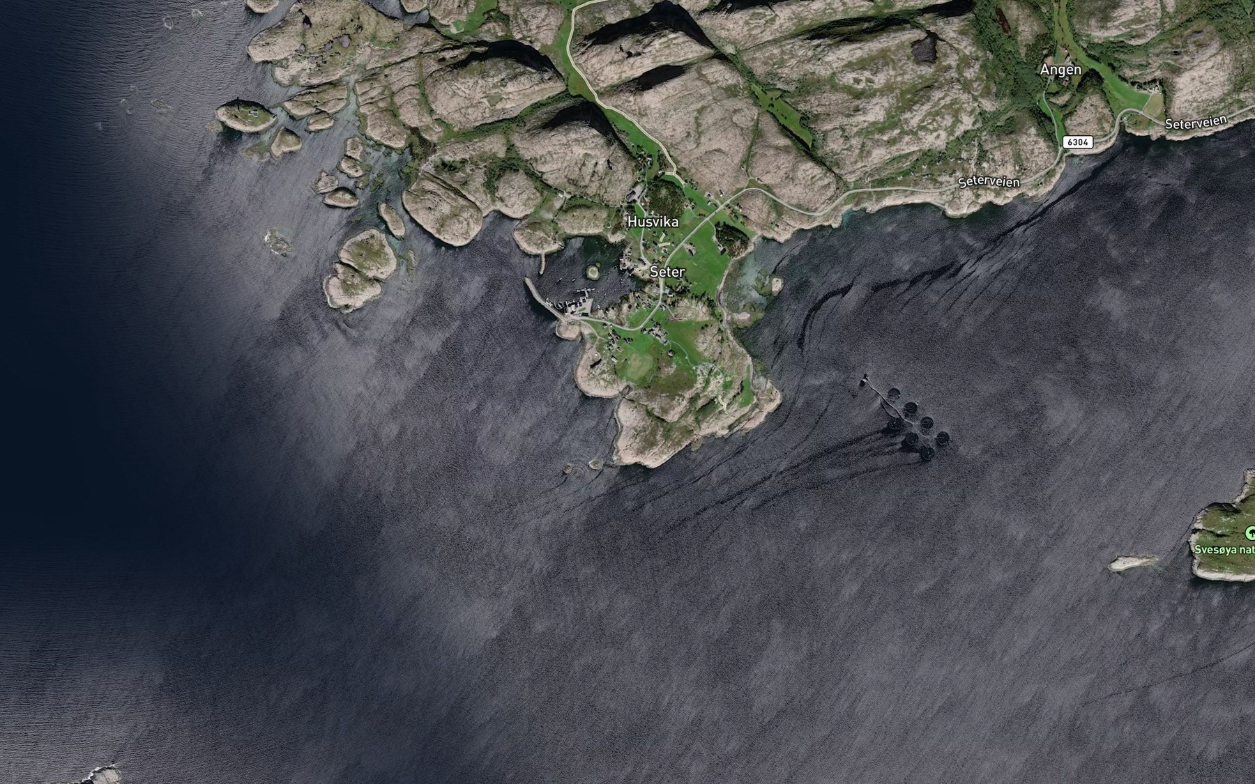 Satellite map of the Truggsundet
