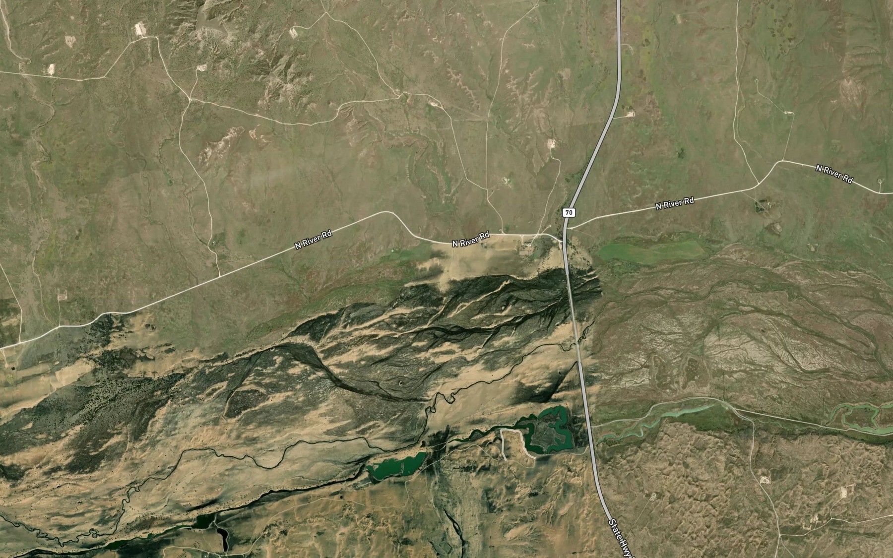 Satellite map of the Jocks Creek