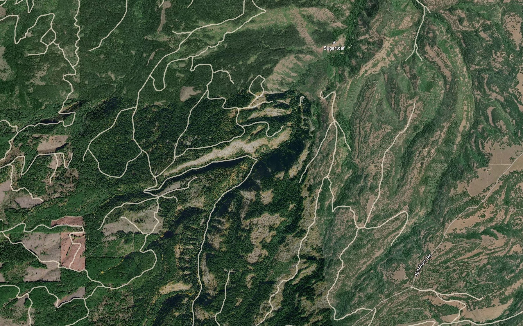 Satellite map of the Indian Creek