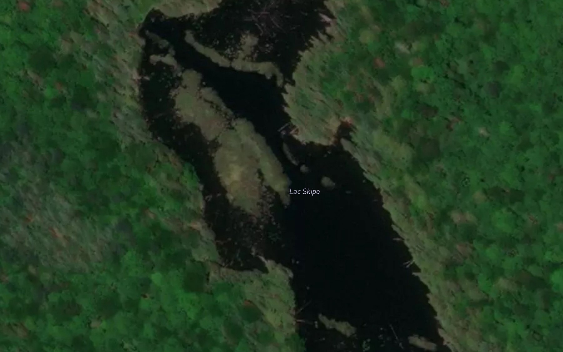 Satellite map of the Lac Skipo