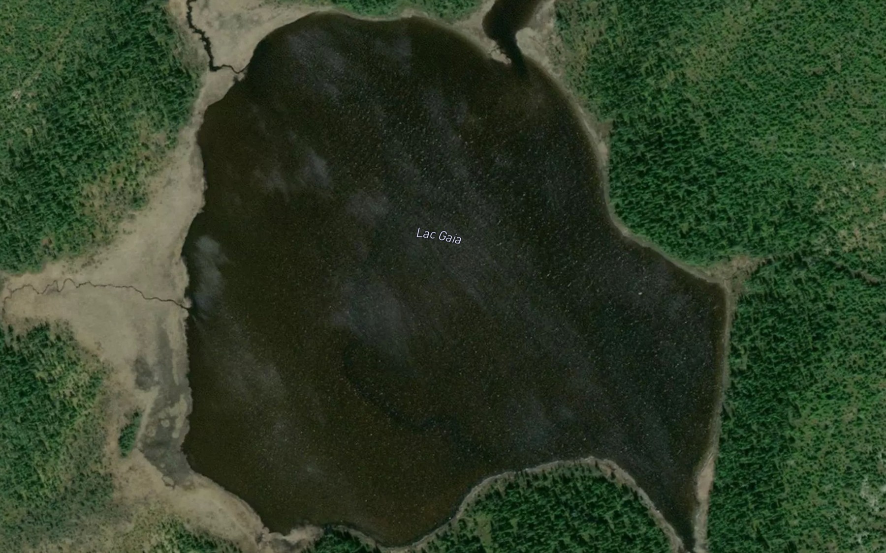 Satellite map of the Lac Gaia