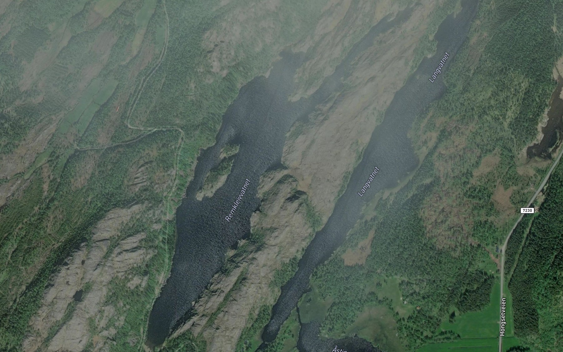 Satellite map of the Remkleivvatnet