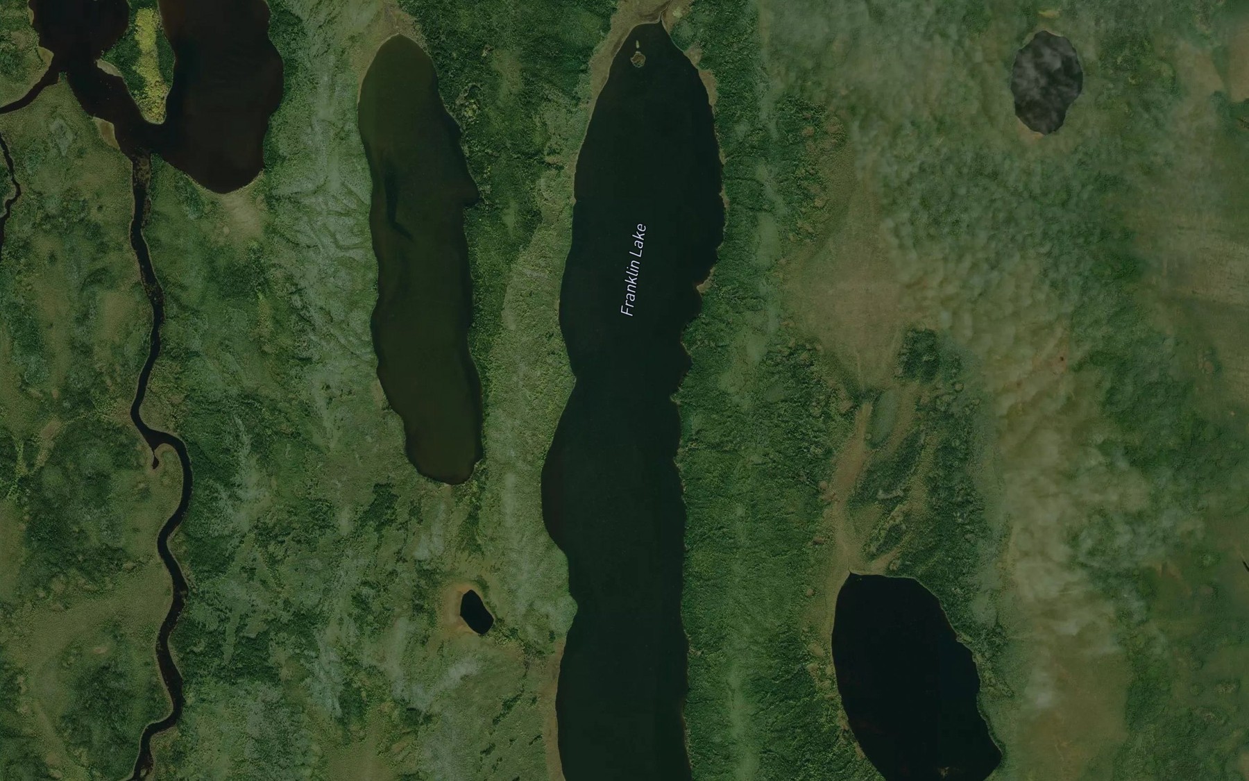 Satellite map of the Franklin Lake