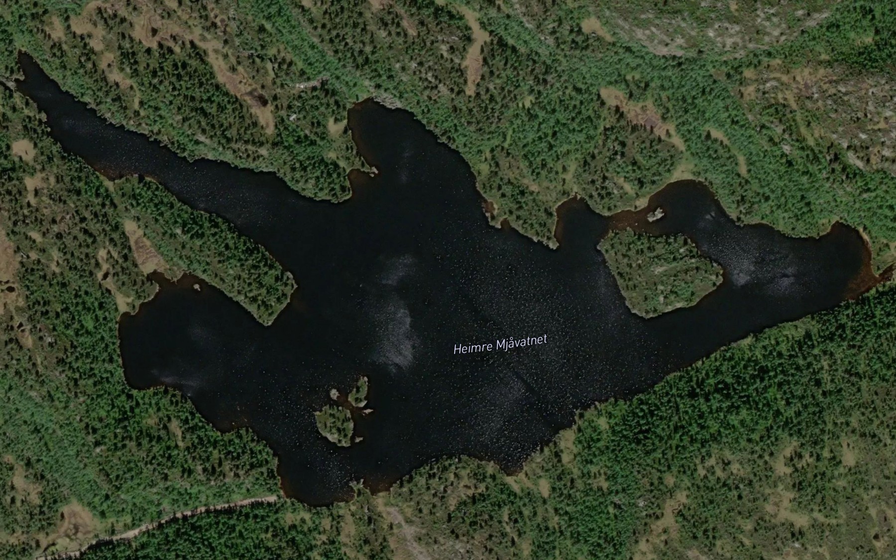 Satellite map of the Mjavatn Heimre