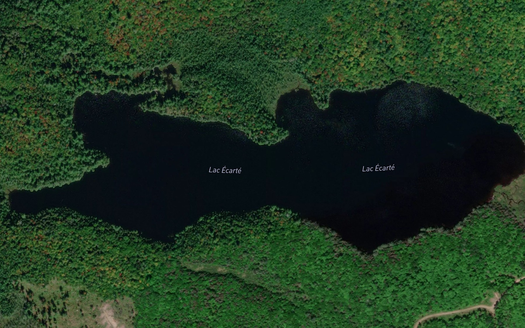 Satellite map of the Lac Ecarte