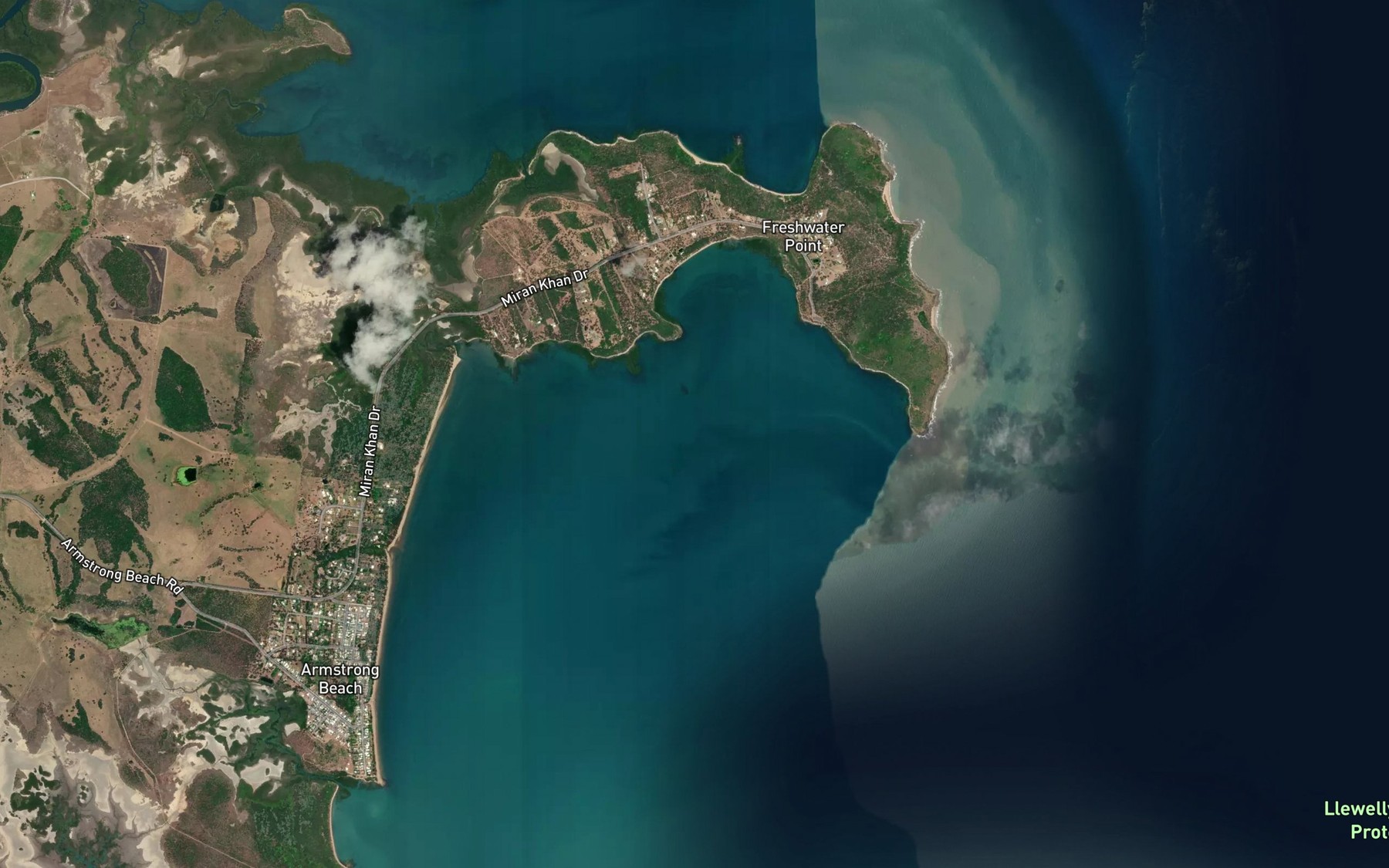 Satellite map of the Deception Inlet