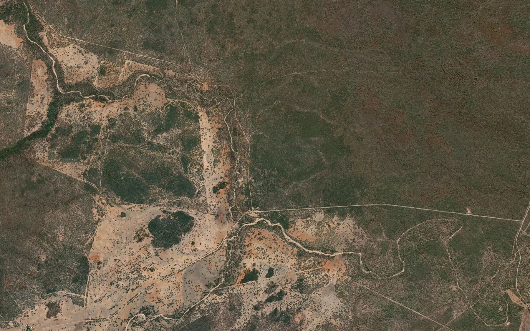 Satellite map of the Taylors Creek