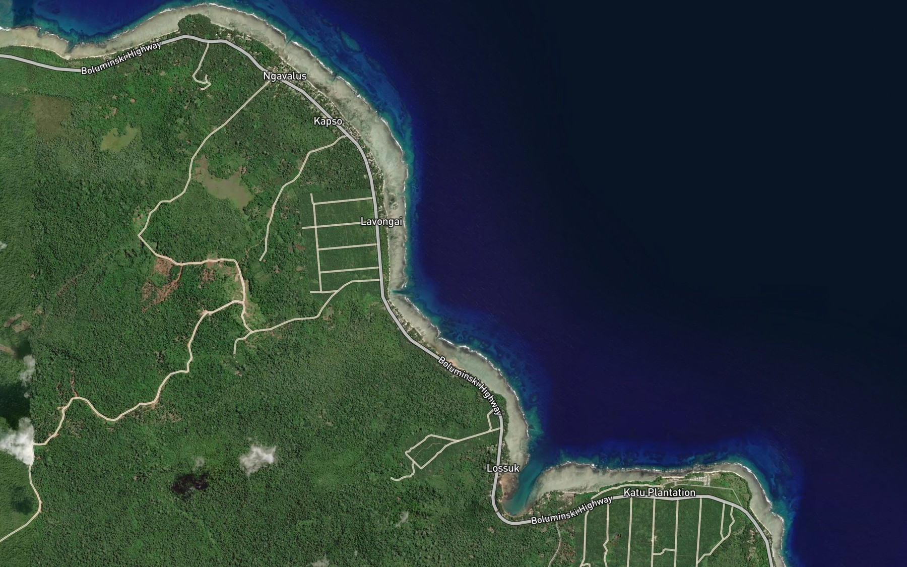Satellite map of the Kapsu Bay