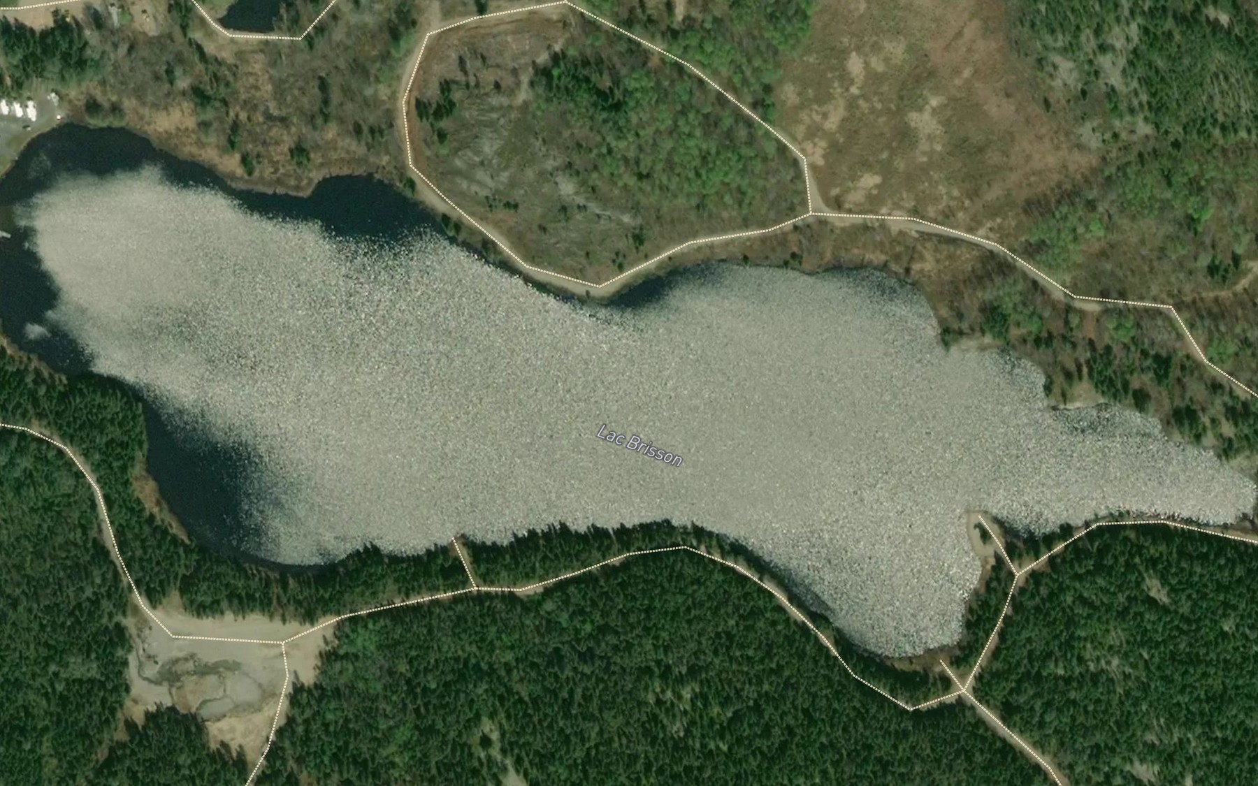 Satellite map of the Lac Brisson