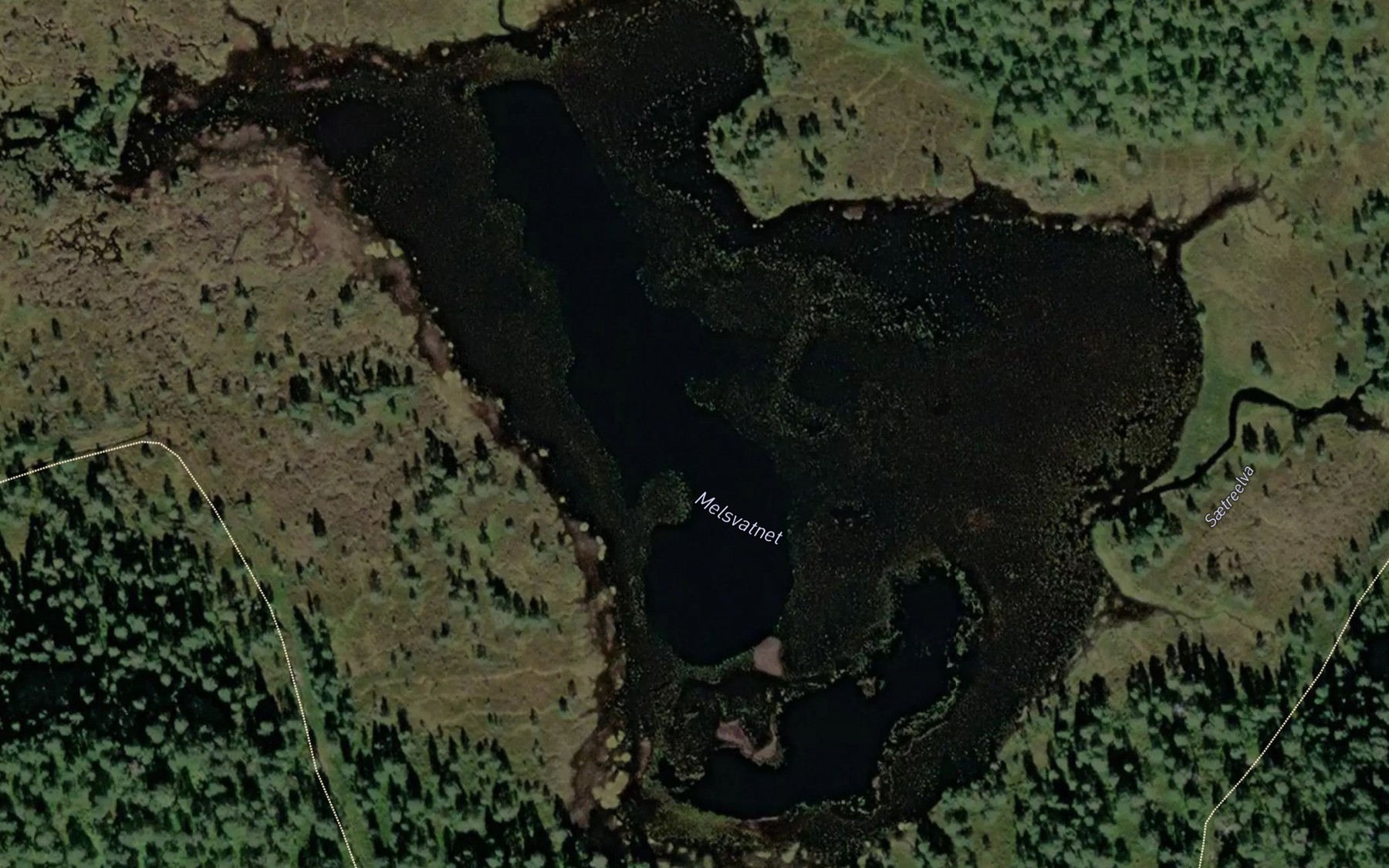 Satellite map of the Melsvatnet