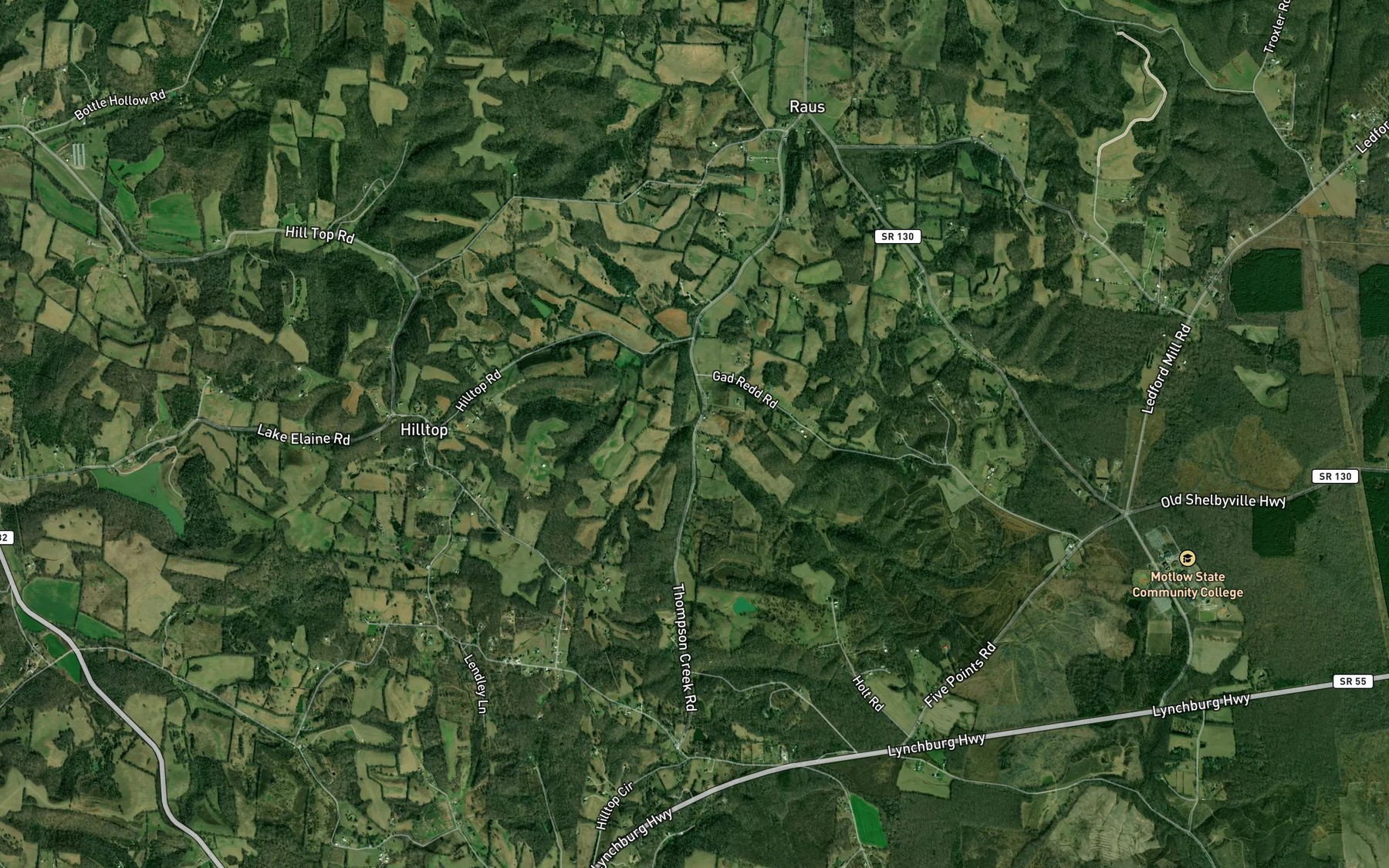 Satellite map of the Prince Branch