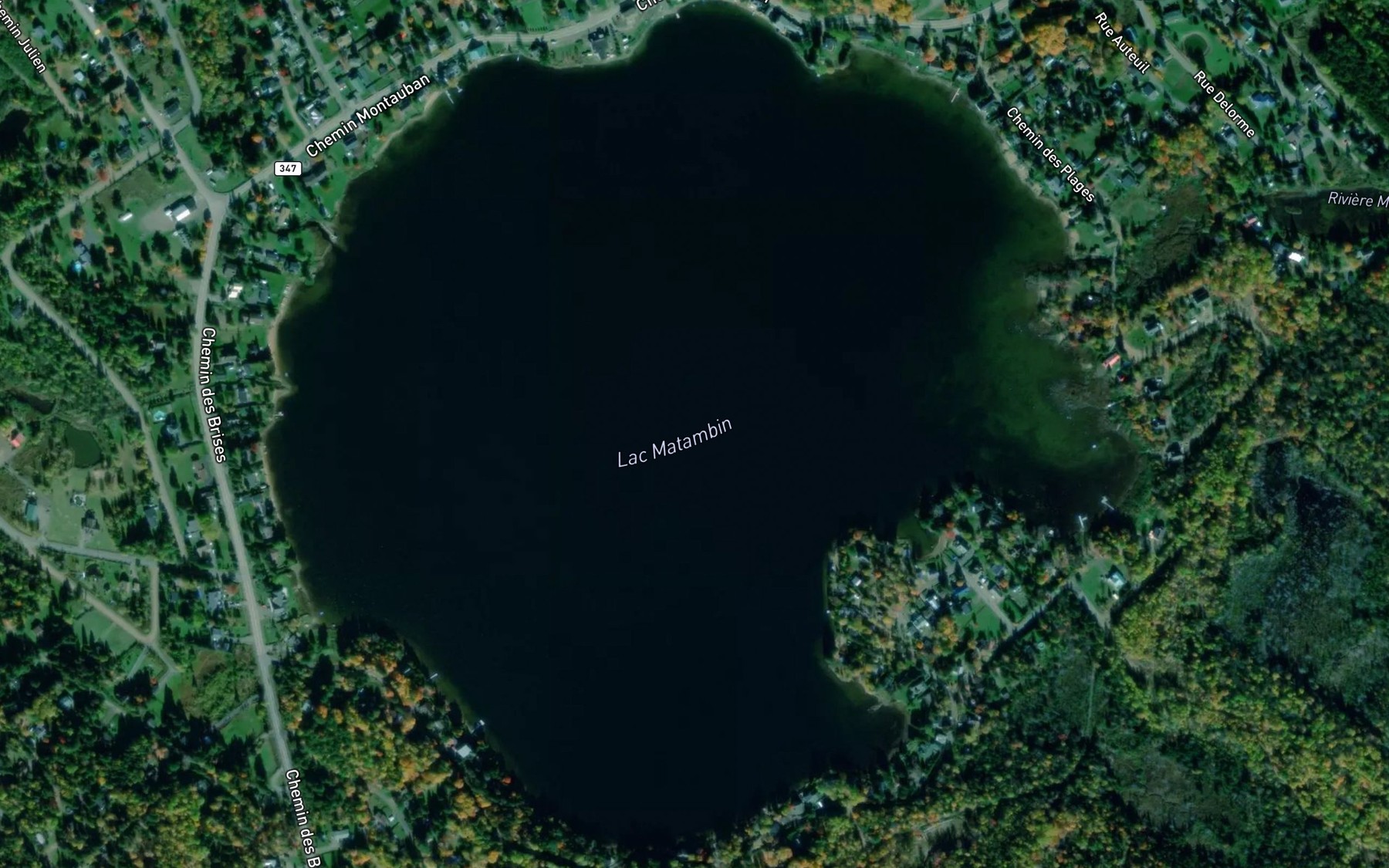 Satellite map of the Lac Matambin