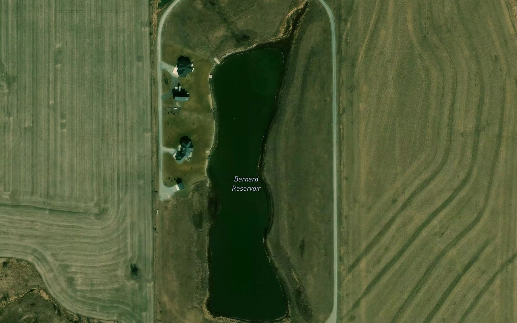 Satellite map of the Barnard Reservoir