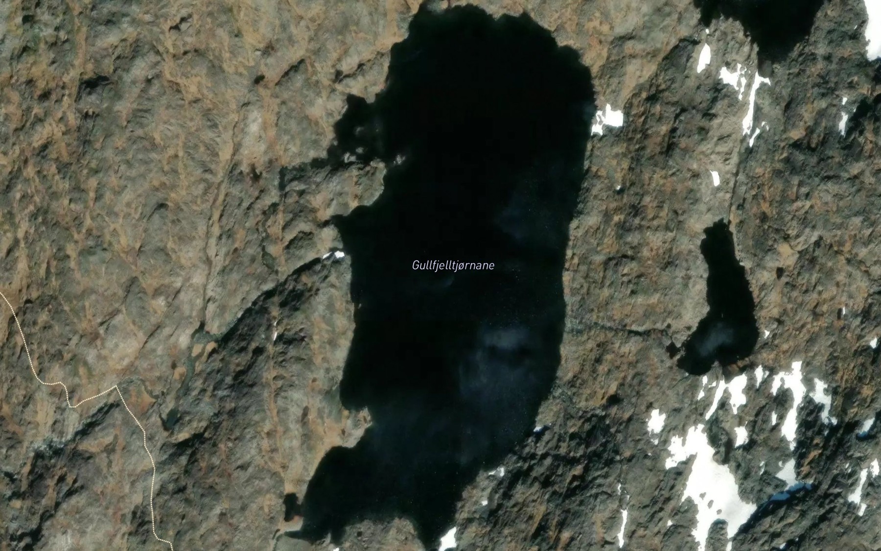 Satellite map of the Gullfjelltjornane