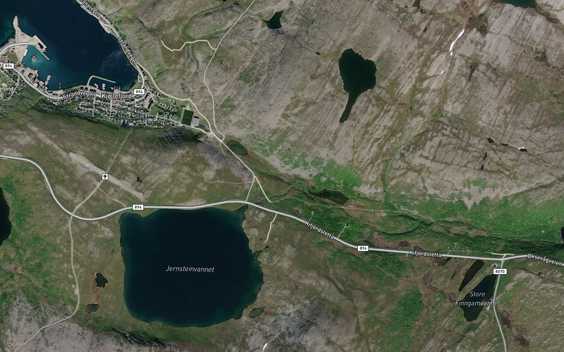 Satellite map of the Storbekken