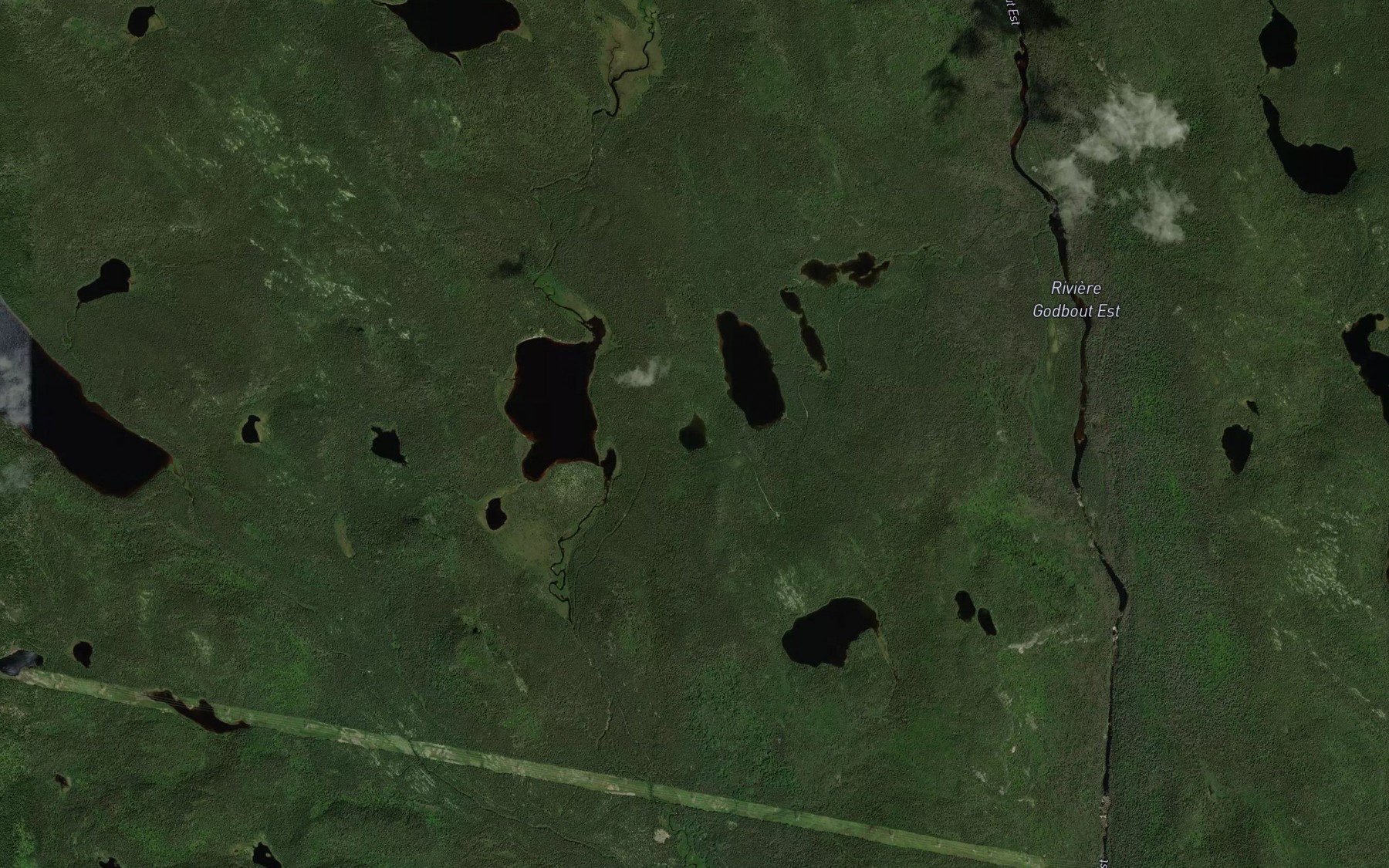 Satellite map of the Lac Morrisson