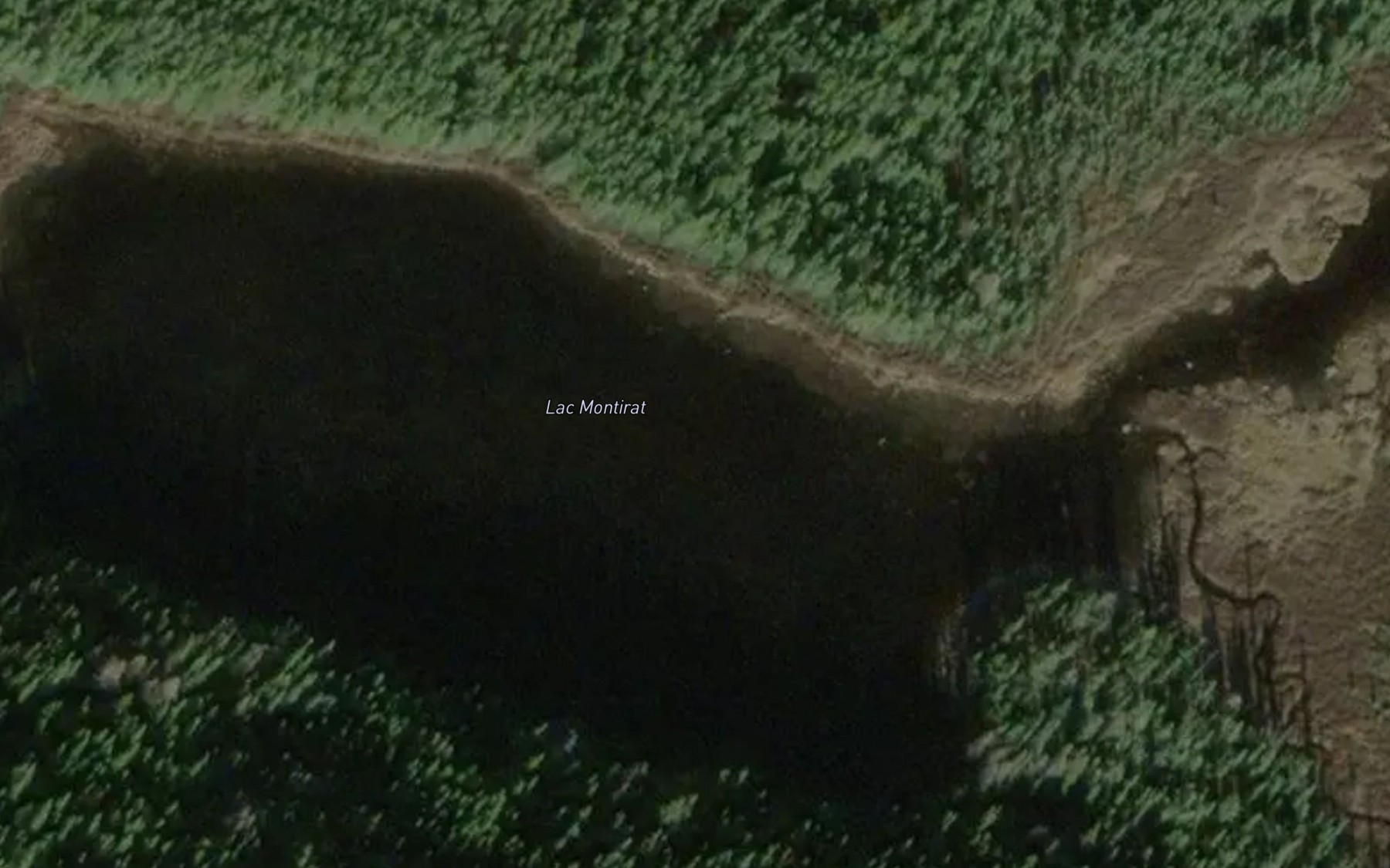 Satellite map of the Lac Montirat