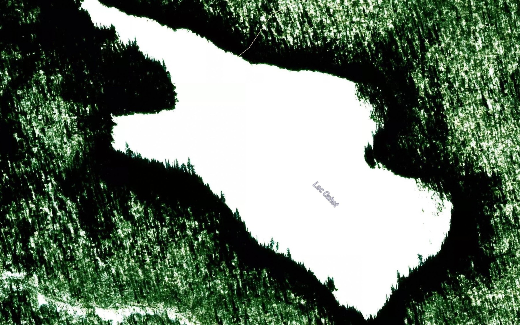 Satellite map of the Lac Oshet