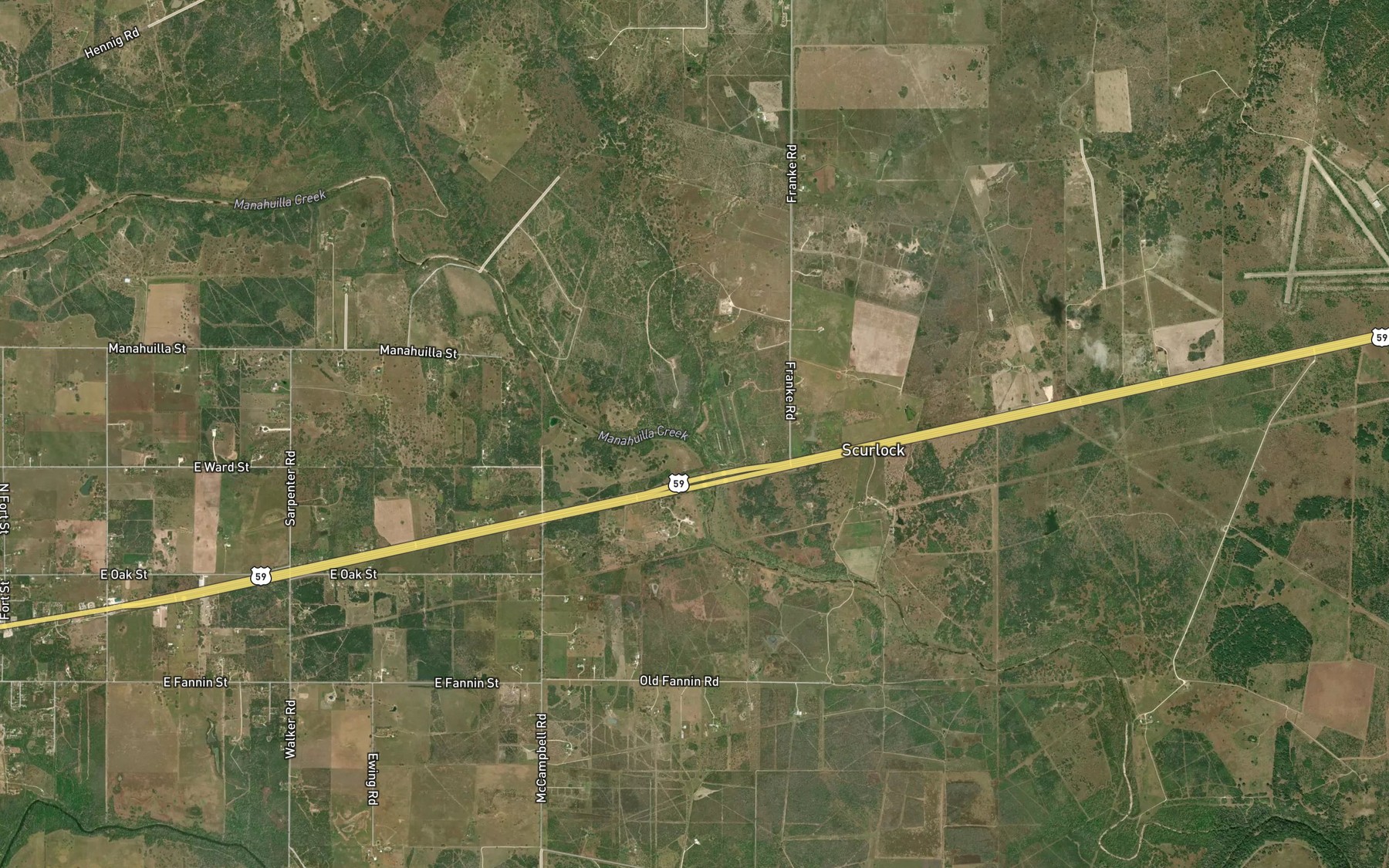 Satellite map of the Dry Creek