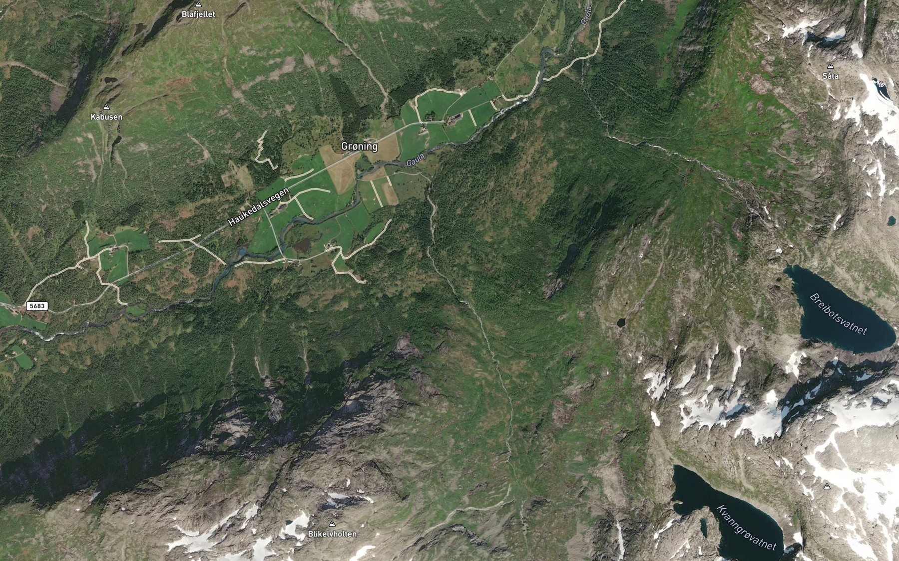 Satellite map of the Sygneelva