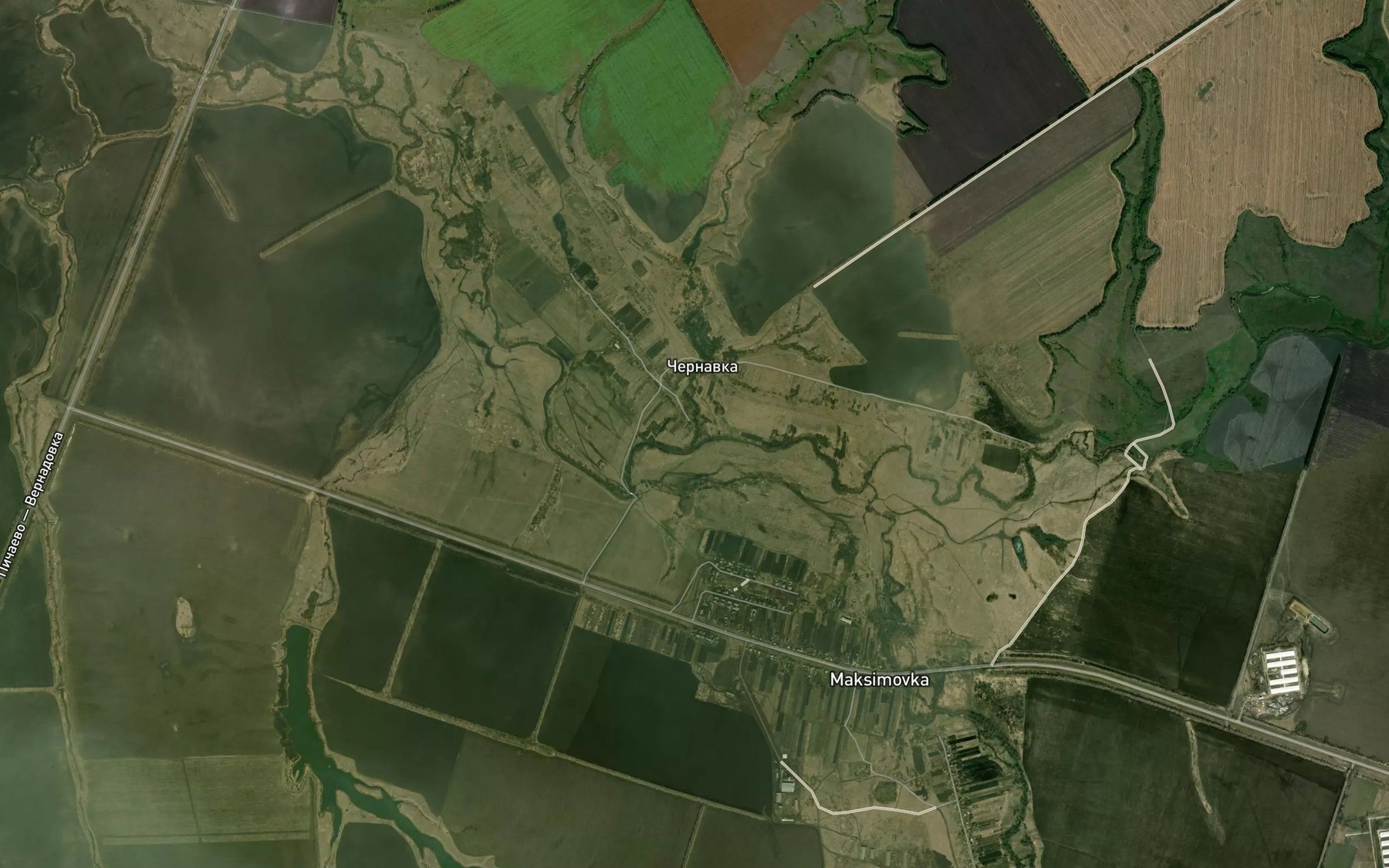 Satellite map of the Chernaya