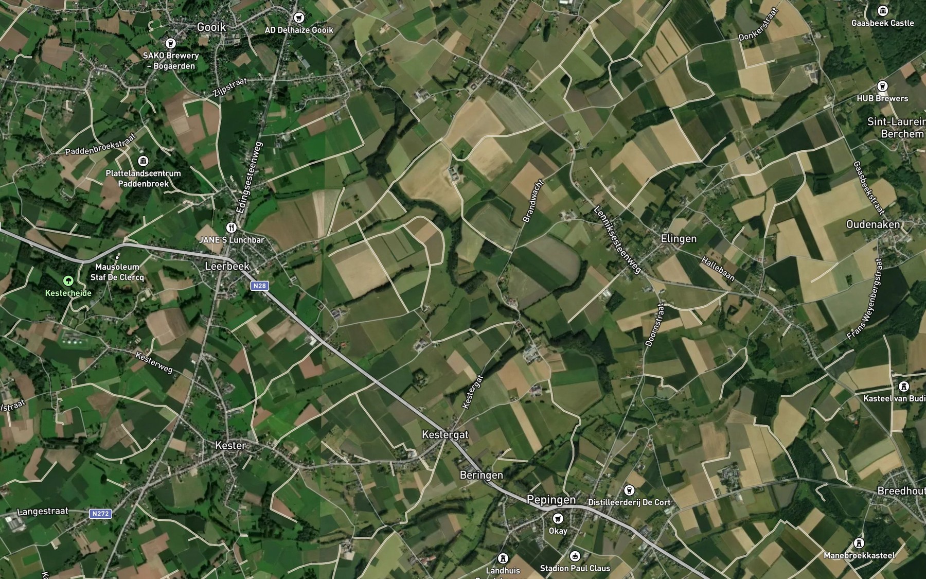 Satellite map of the Putbeek