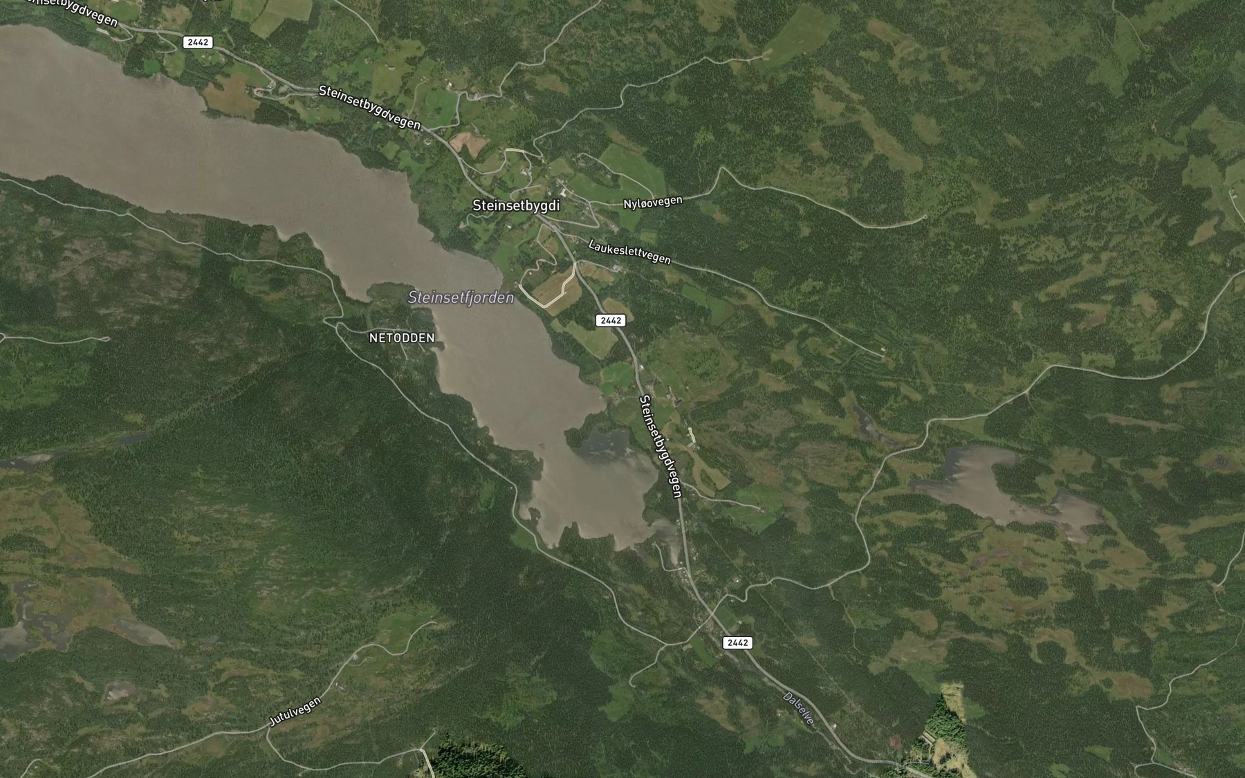 Satellite map of the Haugabekken