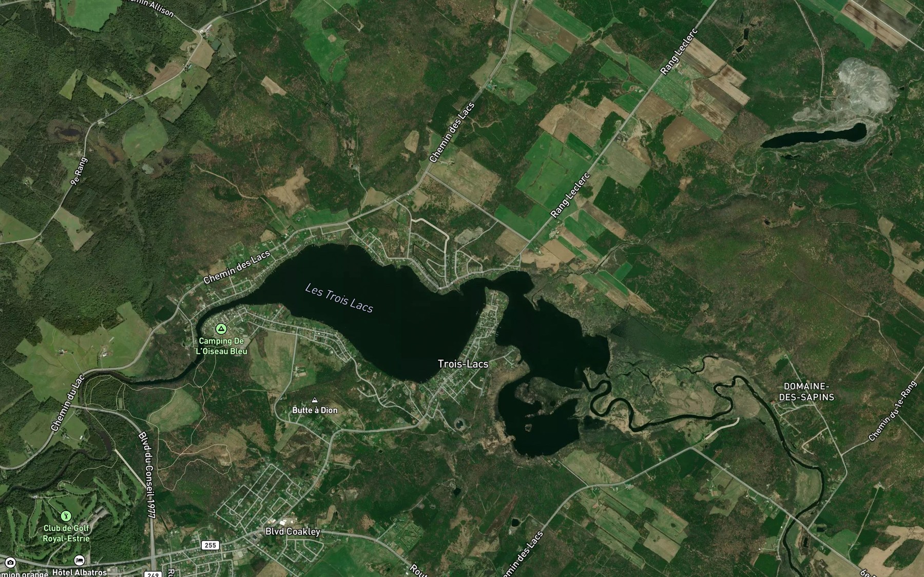 Satellite map of the Petite riviere a Monfette