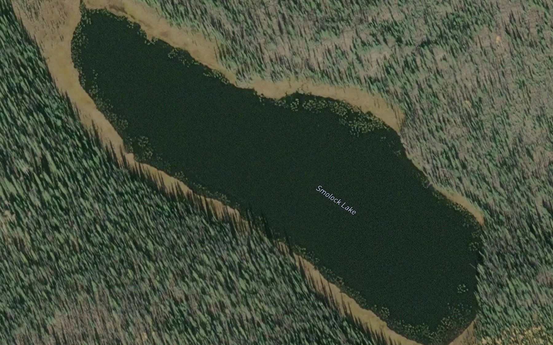 Satellite map of the Smolock Lake
