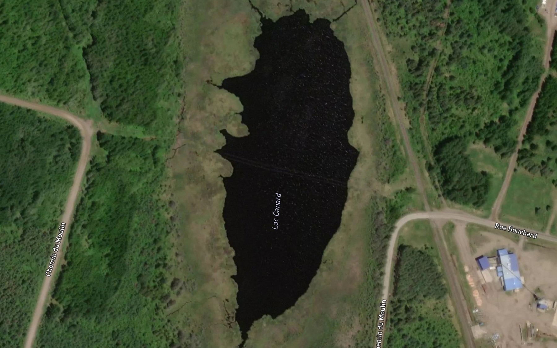 Satellite map of the Lac Canard