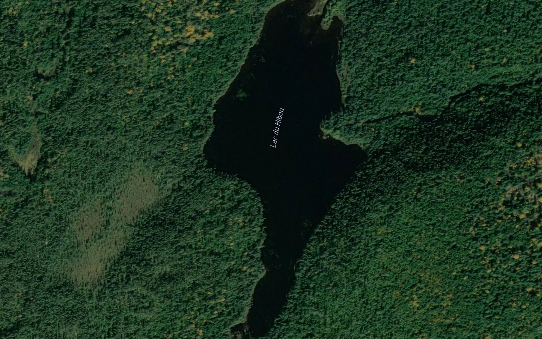 Satellite map of the Lac du Hibou