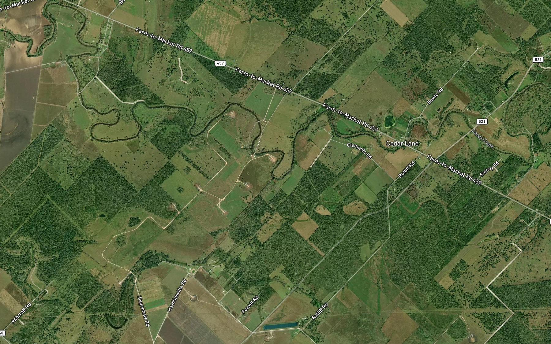 Satellite map of the Fay Ranch Reservoir