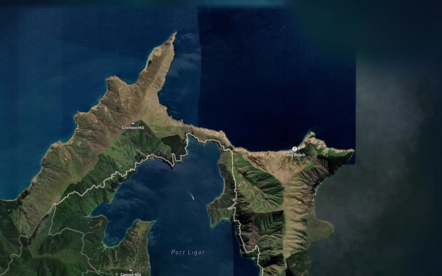 Satellite map of the Waterfall Stream