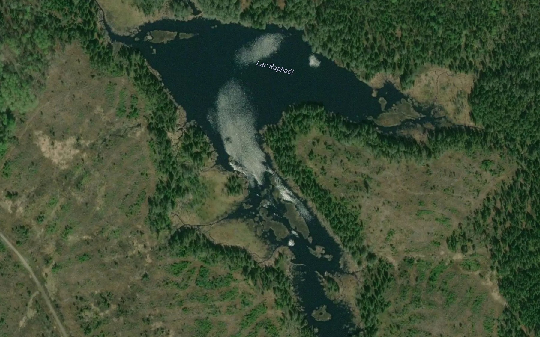 Satellite map of the Lac Raphael
