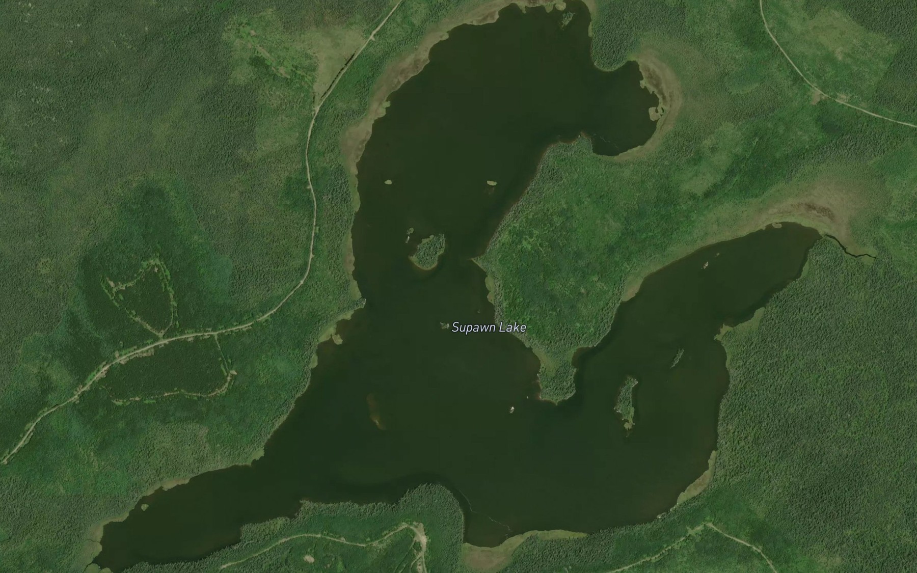 Satellite map of the Supawn Lake