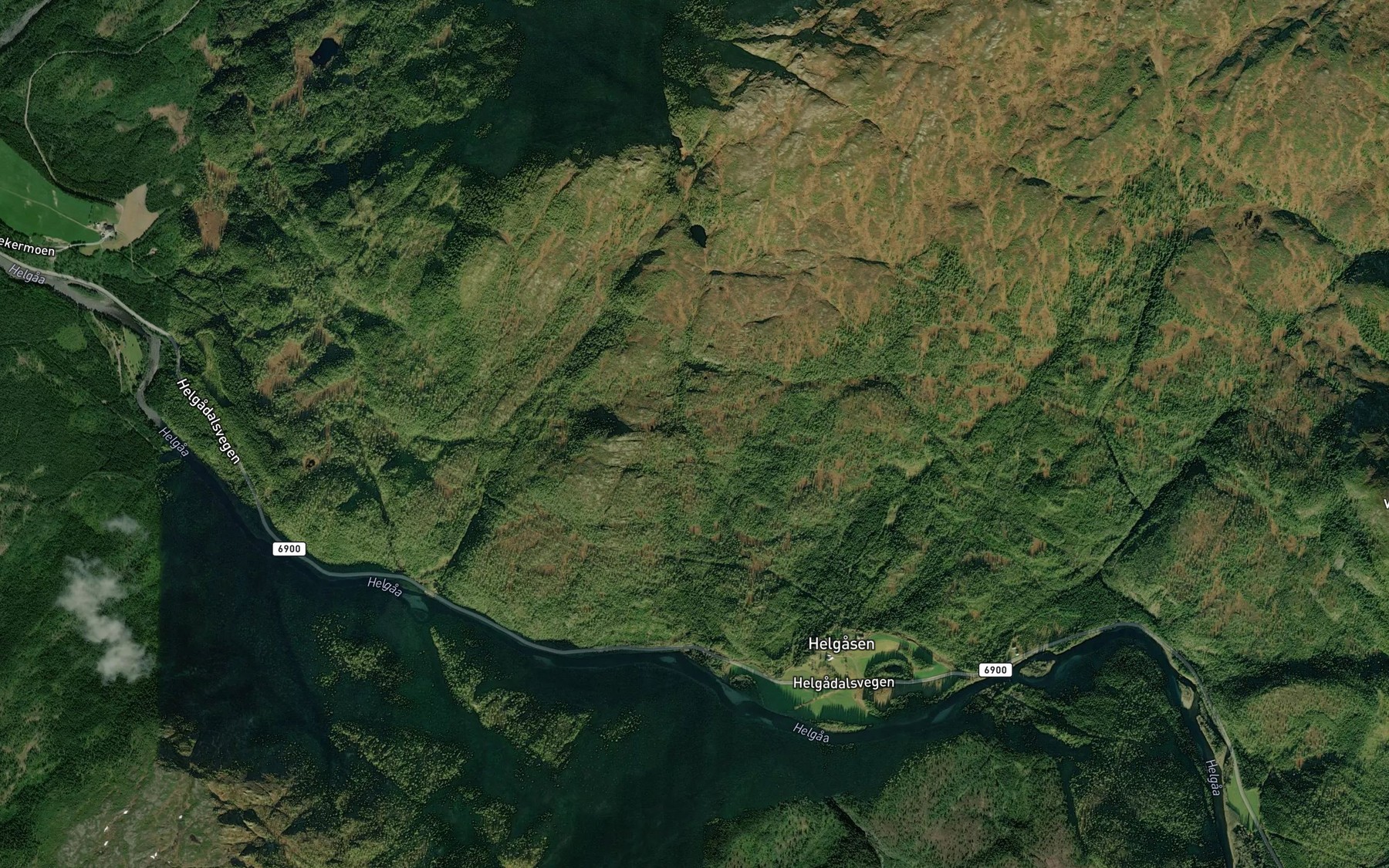 Satellite map of the Bjornholbekken
