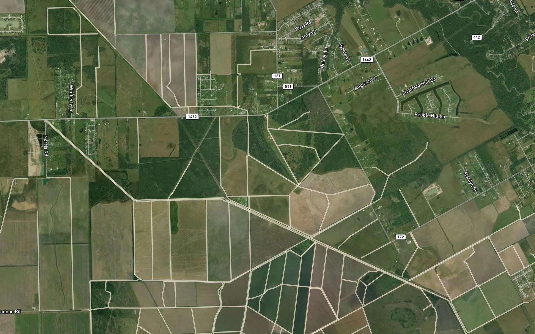 Satellite map of the Bell Lateral