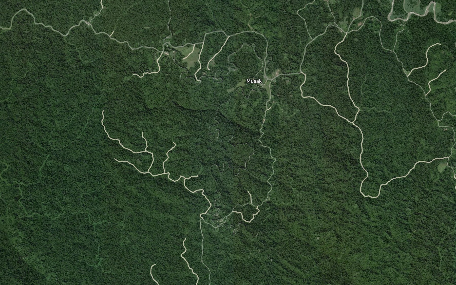 Satellite map of the Ungut Creek