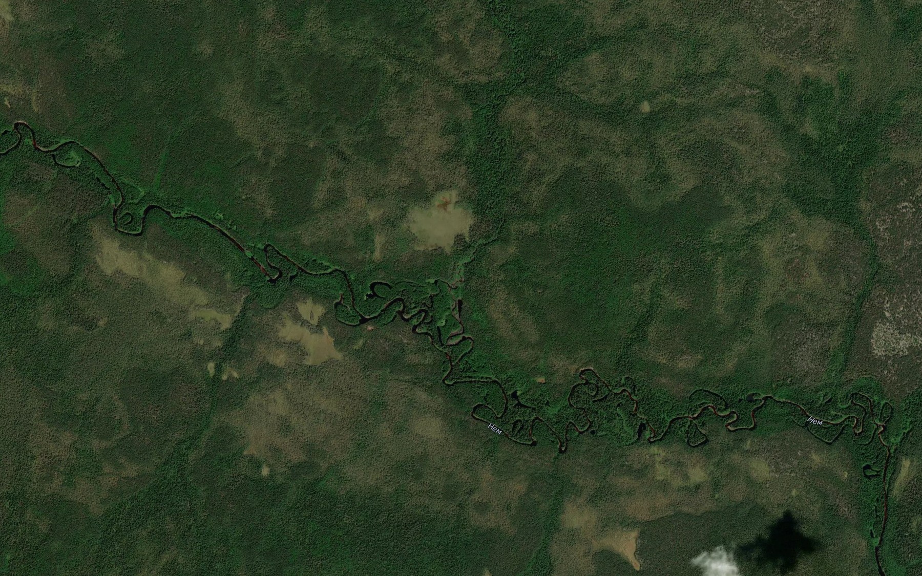 Satellite map of the Linda